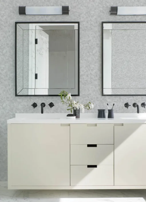 Advantage Kitchen & Bath Aged Patina Wallpaper - Pewter