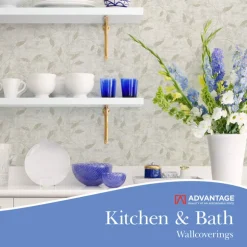 Advantage Kitchen & Bath First Light Wallpaper - Ivory