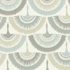 Antonina Vella Bohemian Luxe Feather & Fringe Wallpaper Cream - Blue