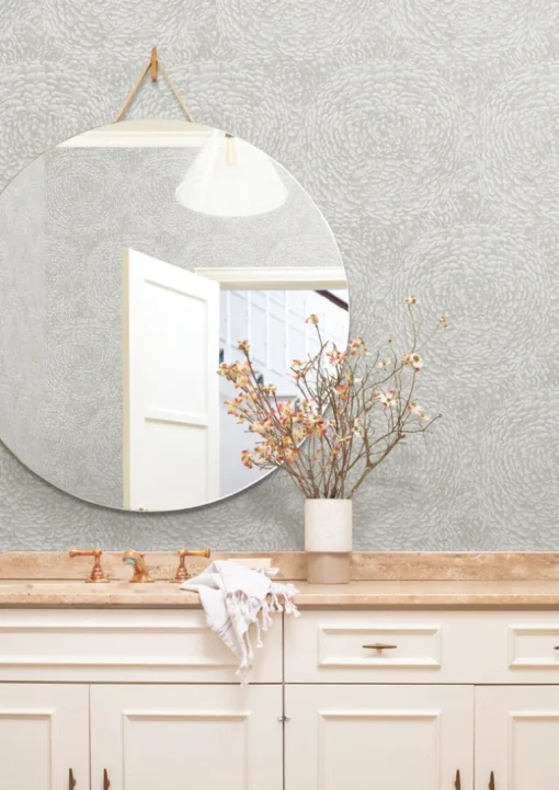 Antonina Vella Bohemian Luxe Floret Wallpaper - Gray