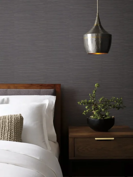 Antonina Vella Dazzling Dimensions Ribbon Bamboo Wallpaper - Black