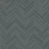 Antonina Vella Modern Metals Polished Chevron Wallpaper - Charcoal & Silver