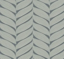 Antonina Vella Modern Metals Luminous Leaves Wallpaper - Charcoal & Silver