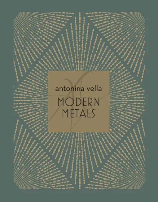 Antonina Vella Modern Metals Atmosphere Wallpaper - Teal & Gold