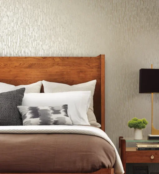 Antonina Vella Modern Metals Metallic Cascade Wallpaper - Neutral & Gold