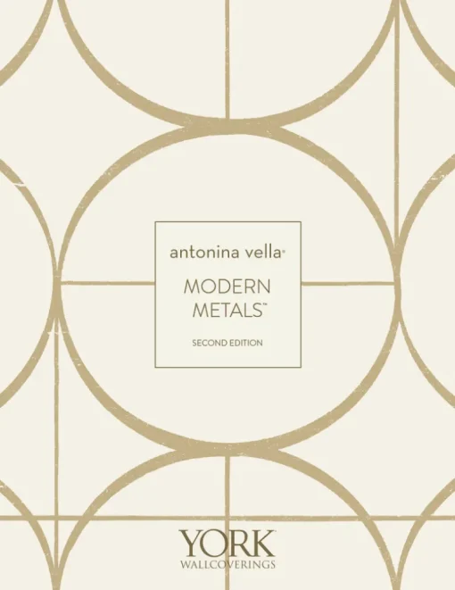 Antonina Vella Modern Metals Trees Silhouette Wallpaper - White & Gold