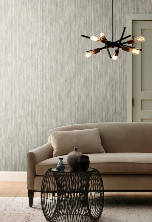 Antonina Vella Natural Opalescence Opalescent Stria Wallpaper - Cool Neutral