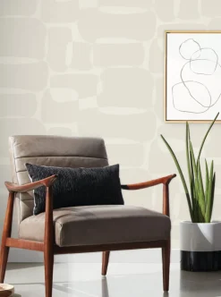Artistic Abstracts Block Wallpaper - Brown