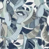 Artistic Abstracts Fauvist Flock Wallpaper - Blue