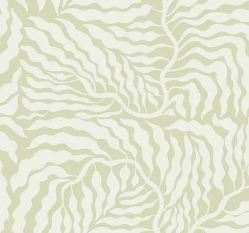 Artistic Abstracts Fern Fronds Wallpaper - Green