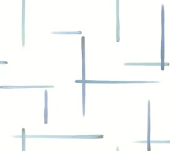 Artistic Abstracts Gilded Sumi-E Wallpaper - Blue