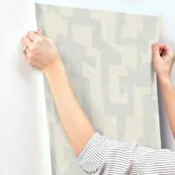 Artistic Abstracts Modern Tribal Wallpaper - Gray