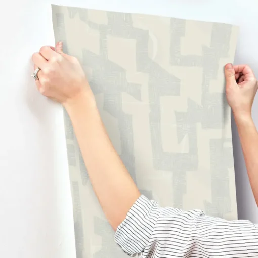 Artistic Abstracts Modern Tribal Wallpaper - Gray