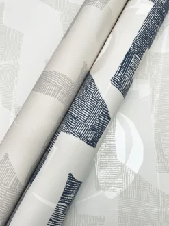 Artistic Abstracts Modern Tribal Wallpaper - White