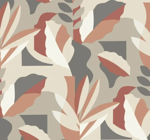 Artistic Abstracts Papier Colle Wallpaper - Red