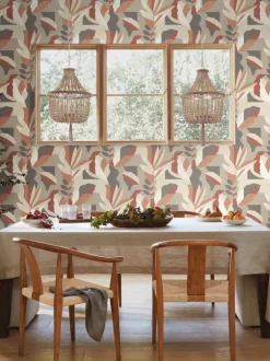 Artistic Abstracts Papier Colle Wallpaper - Red