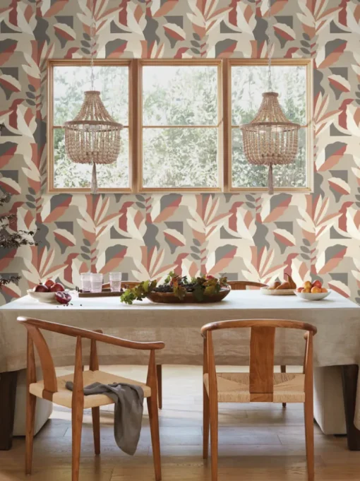 Artistic Abstracts Papier Colle Wallpaper - Red