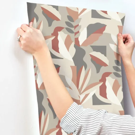 Artistic Abstracts Papier Colle Wallpaper - Red