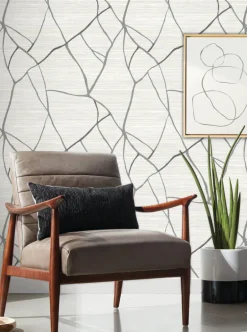 Artistic Abstracts Raska Wallpaper - White