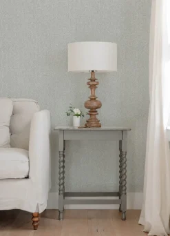 A-Street Prints Botanica Ashbee Faux Fabric Wallpaper - Light Grey