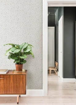A-Street Prints Botanica Lindlöv Leafy Vines Wallpaper - Grey