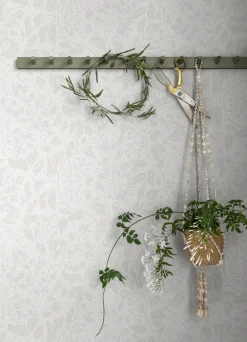 A-Street Prints Botanica Turi Twining Vines Wallpaper - Light Grey