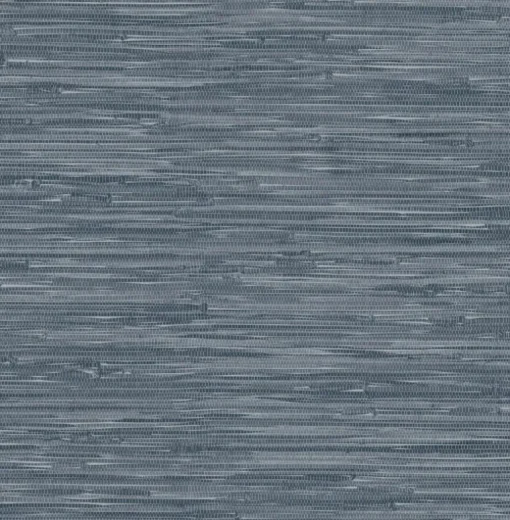 A-Street Prints Haberdashery Exhale Faux Grasscloth Wallpaper - Indigo