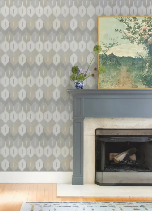 A-Street Prints Haberdashery Abilene Ikat Wallpaper - Neutral