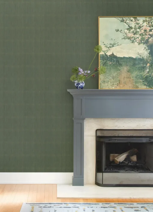 A-Street Prints Haberdashery Somerset Wallpaper - Evergreen