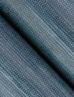 A-Street Prints Haberdashery Exhale Faux Grasscloth Wallpaper - Indigo