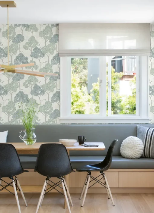 A-Street Prints Hannah Lykke Textured Tree Wallpaper - Green