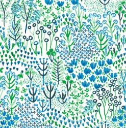 A-Street Prints Happy Chilton Wildflowers Wallpaper - Blue