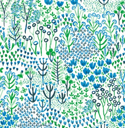 A-Street Prints Happy Chilton Wildflowers Wallpaper - Blue