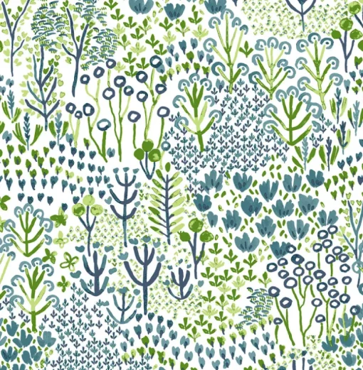 A-Street Prints Happy Chilton Wildflowers Wallpaper - Teal