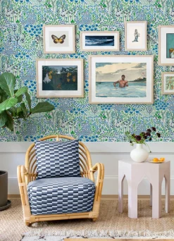 A-Street Prints Happy Chilton Wildflowers Wallpaper - Blue