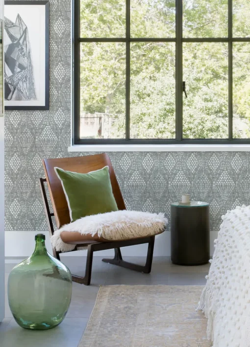 A-Street Prints Happy Grady Geometric Wallpaper - Grey