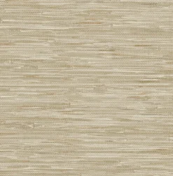 A-Street Prints Harmony Exhale Faux Grasscloth Wallpaper - Light Brown