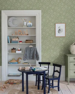 A-Street Prints Hidden Treasures Mallow Wallpaper - Green