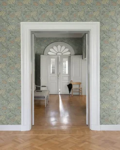 A-Street Prints Hidden Treasures Cray Wallpaper - Light Blue