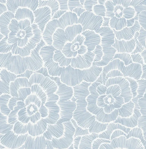 A-Street Prints Middleton Periwinkle Wallpaper - Blue