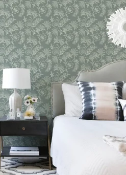 A-Street Prints Middleton Maeve Wallpaper - Sea Green