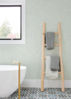 A-Street Prints Middleton Periwinkle Wallpaper - Light Green