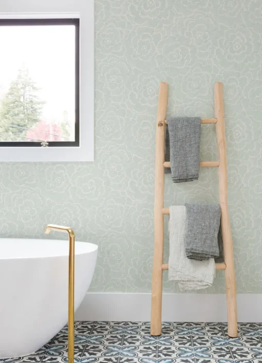 A-Street Prints Middleton Periwinkle Wallpaper - Light Green