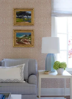 A-Street Prints Middleton Lyon Wallpaper - Coral