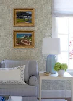 A-Street Prints Middleton Lyon Wallpaper - Gold