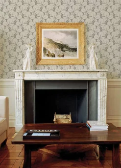 A-Street Prints Revival Robert Clover Wallpaper - Grey