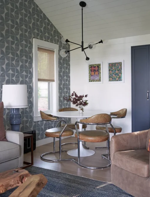 A-Street Prints Solace Baxter Mosaic Wallpaper - Denim