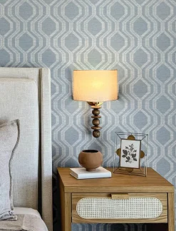 A-Street Prints Solace Burton Ogee Wallpaper - Pewter