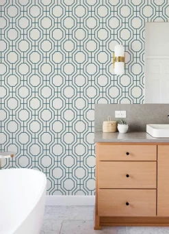 A-Street Prints Terrace Manor Wallpaper - Blue