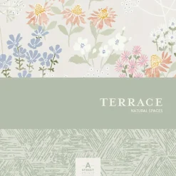 A-Street Prints Terrace Manor Wallpaper - Blue